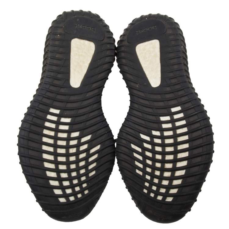 مملوكة مسبقًا Yeezy x Adidas  Dark Grey Knit Fabric Boost 350 V2 Cinder Reflective Sneakers Size 40 2/3