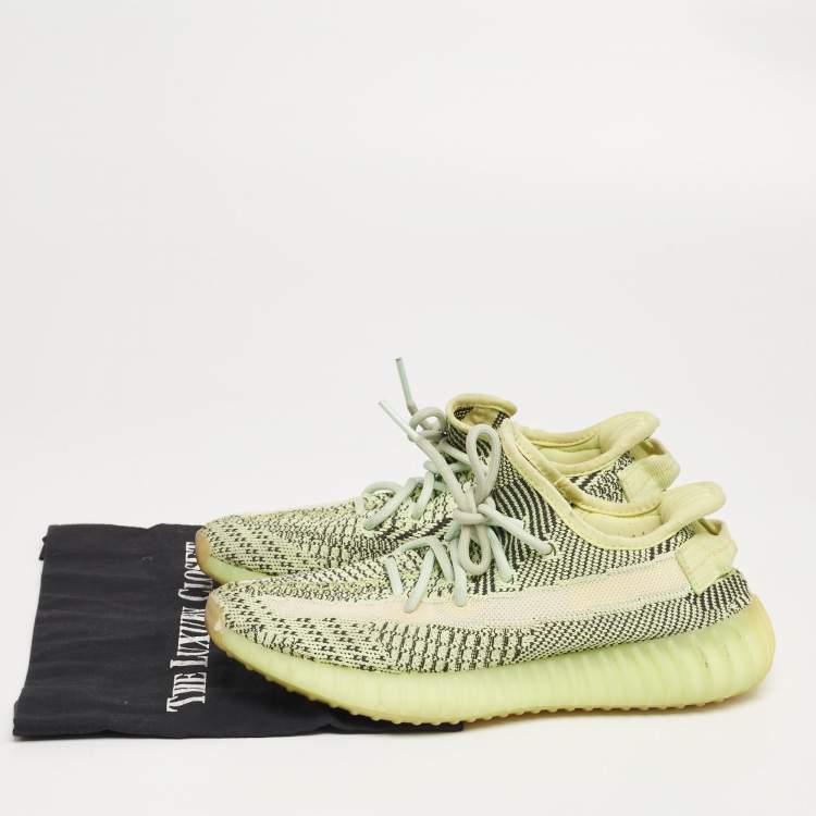 مملوكة مسبقًا Yeezy x Adidas Green Knit Fabric  Boost 350 V2  Yeezreel (non reflective) Sneakers Size  38