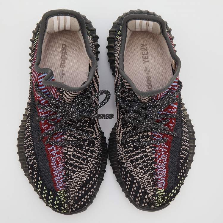 Pre Owned Yeezy x Adidas Multicolor Cotton Knit Boost 350 V2 Yecheil Sneakers Size 38