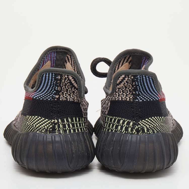 Pre Owned Yeezy x Adidas Multicolor Cotton Knit Boost 350 V2 Yecheil Sneakers Size 38