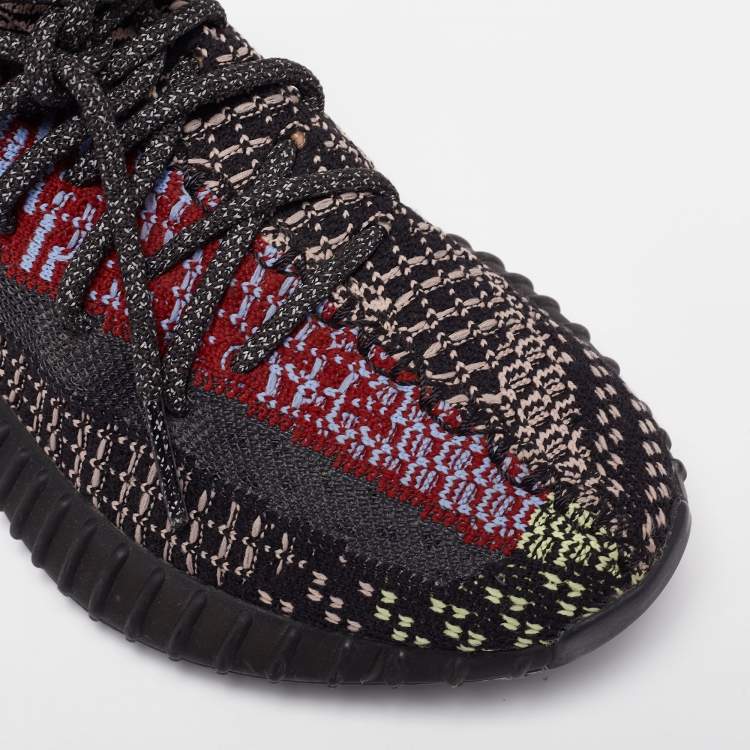 Pre Owned Adidas Yeezy Boost Multicolor Knit Fabric And Mesh 350 V2 Yecheil (Non-Reflective) Sneakers Size 37 1/3