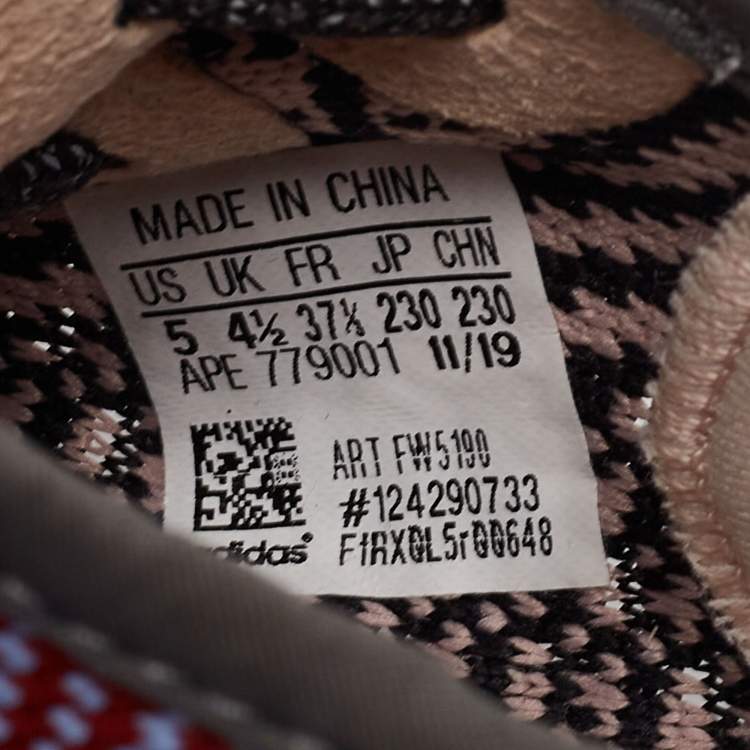 Pre Owned Adidas Yeezy Boost Multicolor Knit Fabric And Mesh 350 V2 Yecheil (Non-Reflective) Sneakers Size 37 1/3