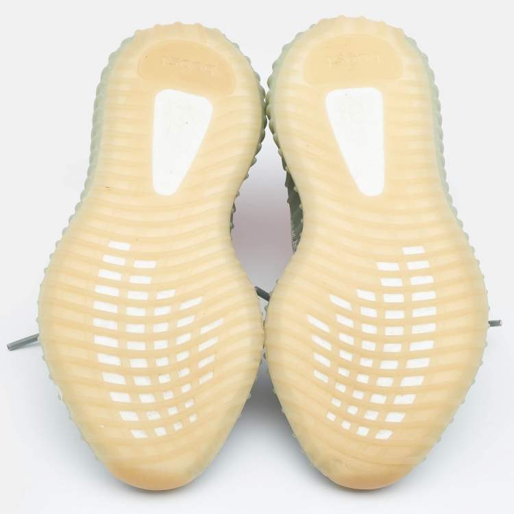Pre Owned Yeezy x Adidas Pale Green/Grey Boost 350 V2 Desert Sage Low Top Sneakers Size 37 1/3