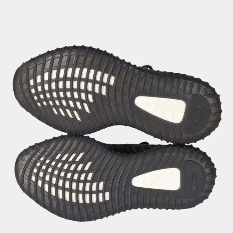 مملوكة مسبقًا Yeezy x Adidas Black Knit Fabric Boost 350 V2 Black Non-Reflective Sneakers Size 40