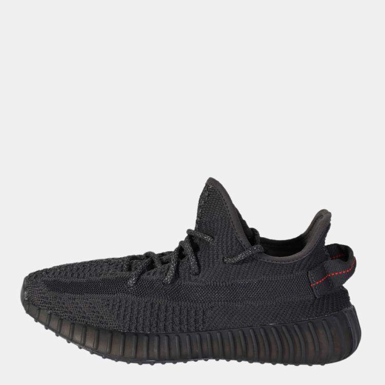Yeezy x Adidas Black Knit Fabric Boost 350 V2 Black Non-Reflective Sneakers Size 40 Yeezy x Adidas |