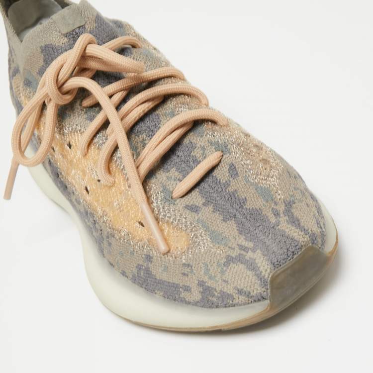 مملوكة مسبقًا Yeezy x Adidas Multicolor Fabric And Mesh Yeezy Boost 380 Mist Reflective Sneakers Size 39.5 