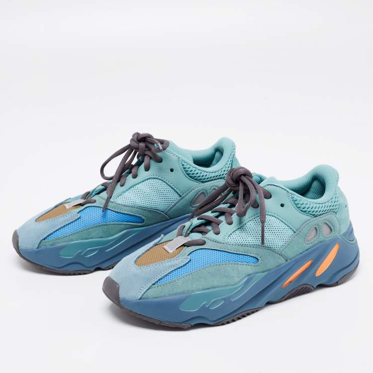 Pre Owned Yeezy x Adidas Multicolor Suede And Fabric Yeezy 700 Sneakers Size 39.5