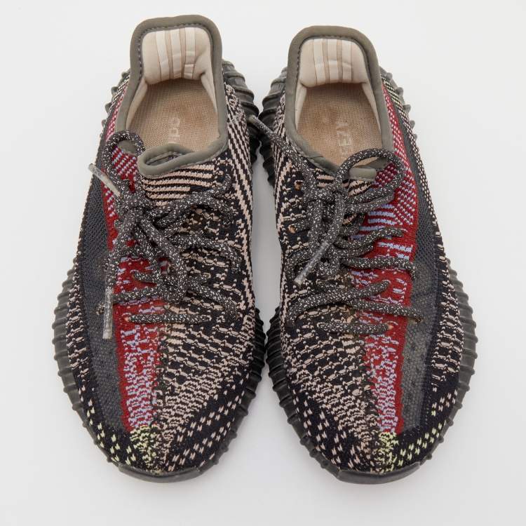 Pre Owned Yeezy x Adidas Multicolor Knit Fabric Boost 350 V2 Yecheil (Non-Reflective) Sneakers Size 36 2/3