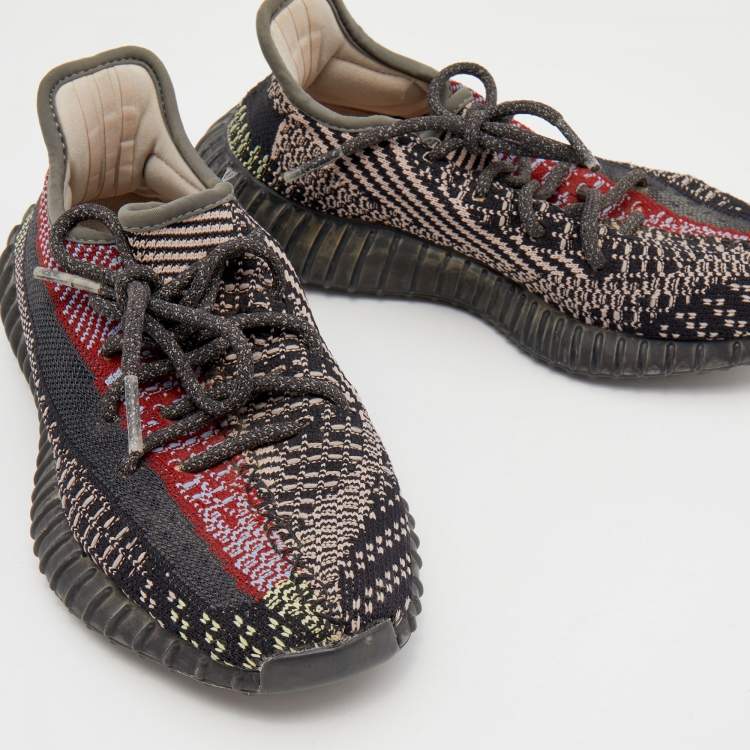 Pre Owned Yeezy x Adidas Multicolor Knit Fabric Boost 350 V2 Yecheil (Non-Reflective) Sneakers Size 36 2/3