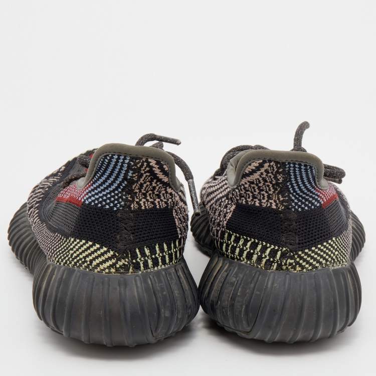 Pre Owned Yeezy x Adidas Multicolor Knit Fabric Boost 350 V2 Yecheil (Non-Reflective) Sneakers Size 36 2/3