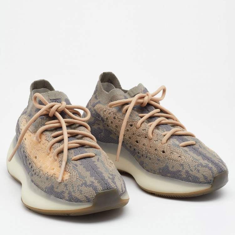Pre Owned Yeezy x adidas Grey Knit Fabric Boost 380 Mist Sneakers Size 40