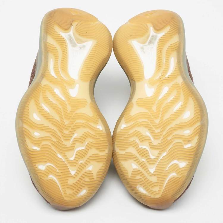 Pre Owned Yeezy x adidas Brown/Yellow Knit Fabric Boost 380 Mist Sneakers Size 37.5