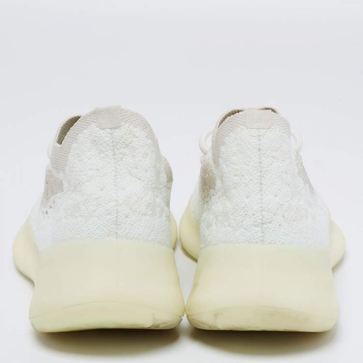 Pre Owned Yeezy x Adidas Tri-Color Knit Fabric Boost 380 Calcite Glow Sneakers Size 39 1/3