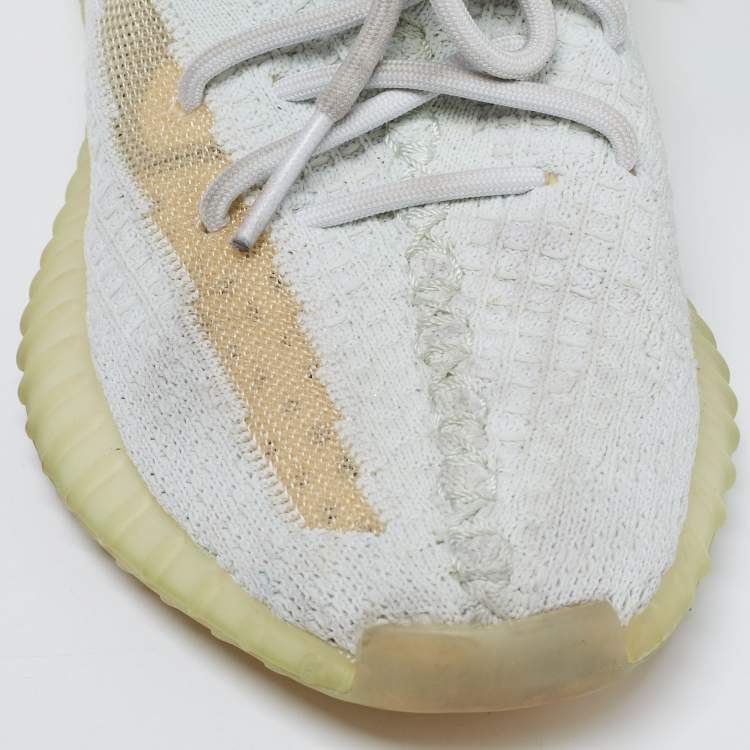 مملوكة مسبقًا Adidas Yeezy Light  Dark Grey/Brown Knit Fabric Boost 350 V2 Sneakers Size 37 1/3