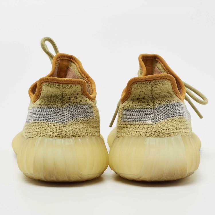 مملوكة مسبقًا Yeezy x Adidas Green Knit Fabric Boost 350 V2  Sneakers Size 38 2/3
