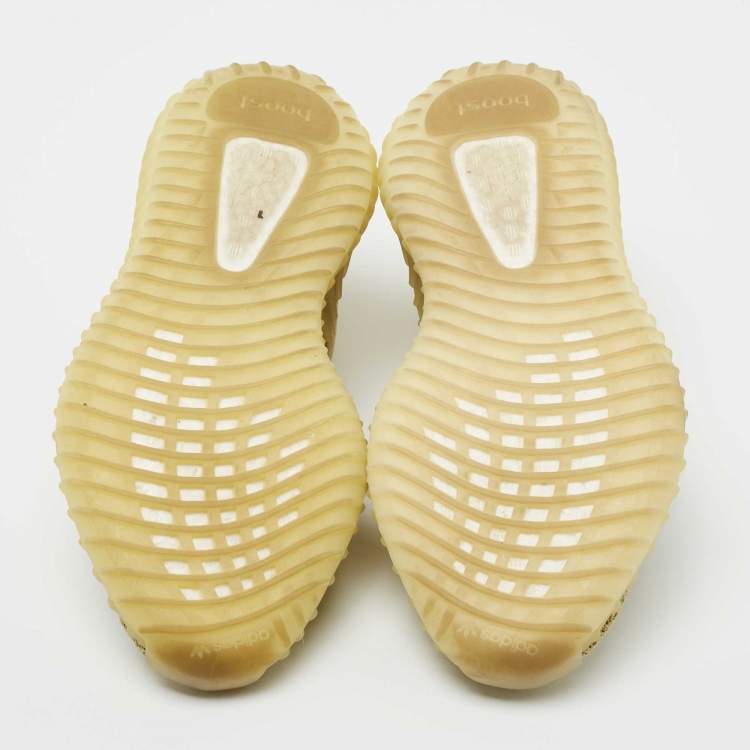 مملوكة مسبقًا Yeezy x Adidas Green Knit Fabric Boost 350 V2  Sneakers Size 38 2/3