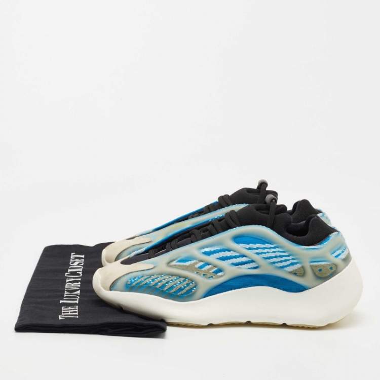 Pre Owned Yeezy x Adidas Multicolor Knit Fabric and Rubber Yeezy 700 “Azareth” Sneakers Size 38