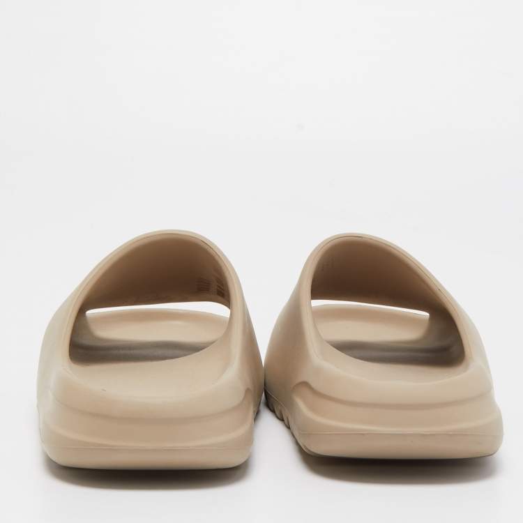 Pre Owned Yeezy x Adidas Beige Rubber 'Pure' Slide Sandals Size 37.5
