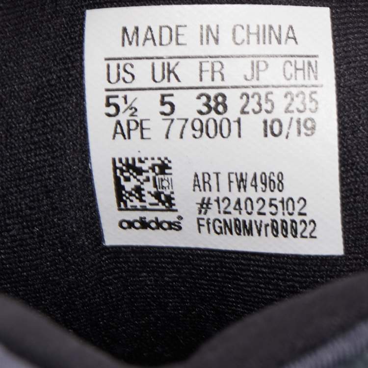 Pre Owned Yeezy x Adidas Black/Grey Suede and Leather Yeezy 500 Sneakers Size 38