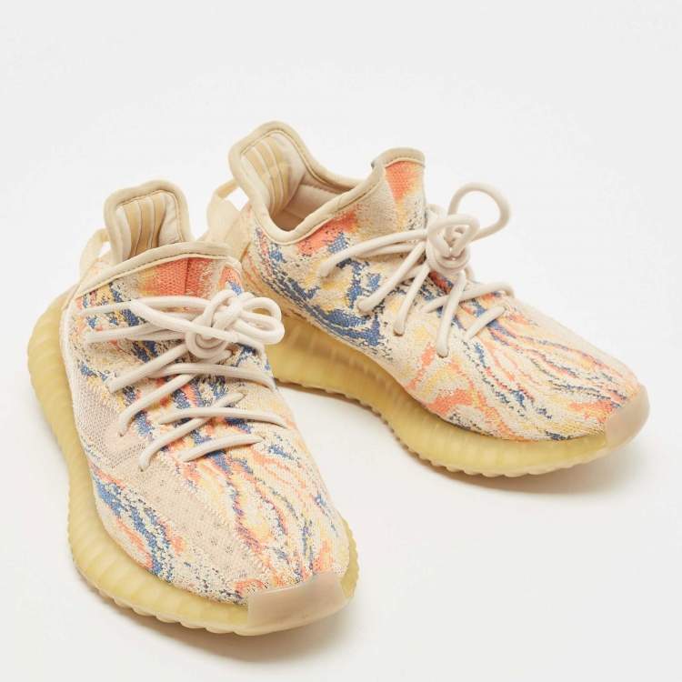 Pre Owned Yeezy x Adidas Multicolor Fabric Boost 350 V2 mx-oat  Sneakers Size 37 2/3
