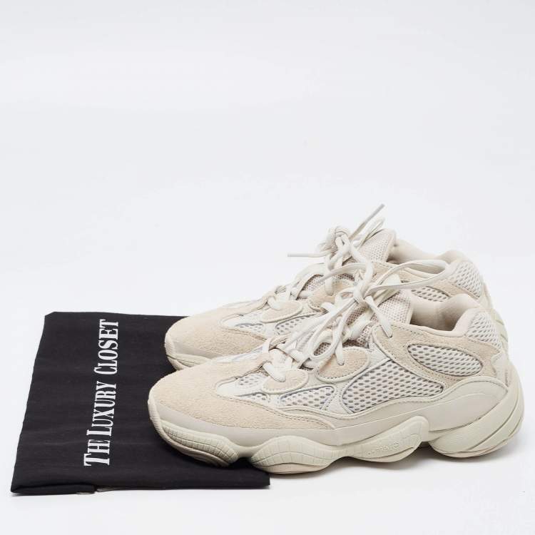 مملوكة مسبقًا Yeezy x Adidas Light Grey Suede and Mesh Yeezy 500 Blush Sneakers Size 39 1/3