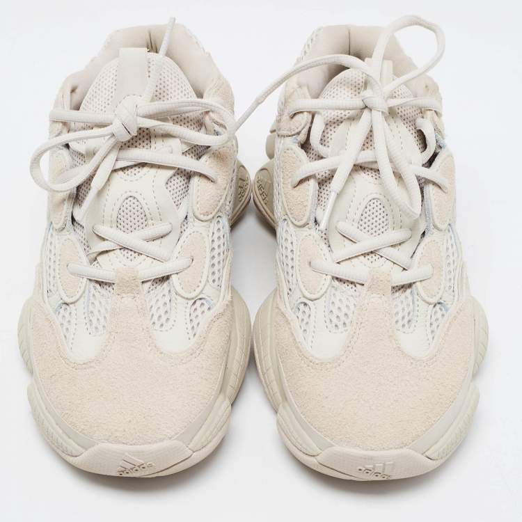 مملوكة مسبقًا Yeezy x Adidas Light Grey Suede and Mesh Yeezy 500 Blush Sneakers Size 39 1/3