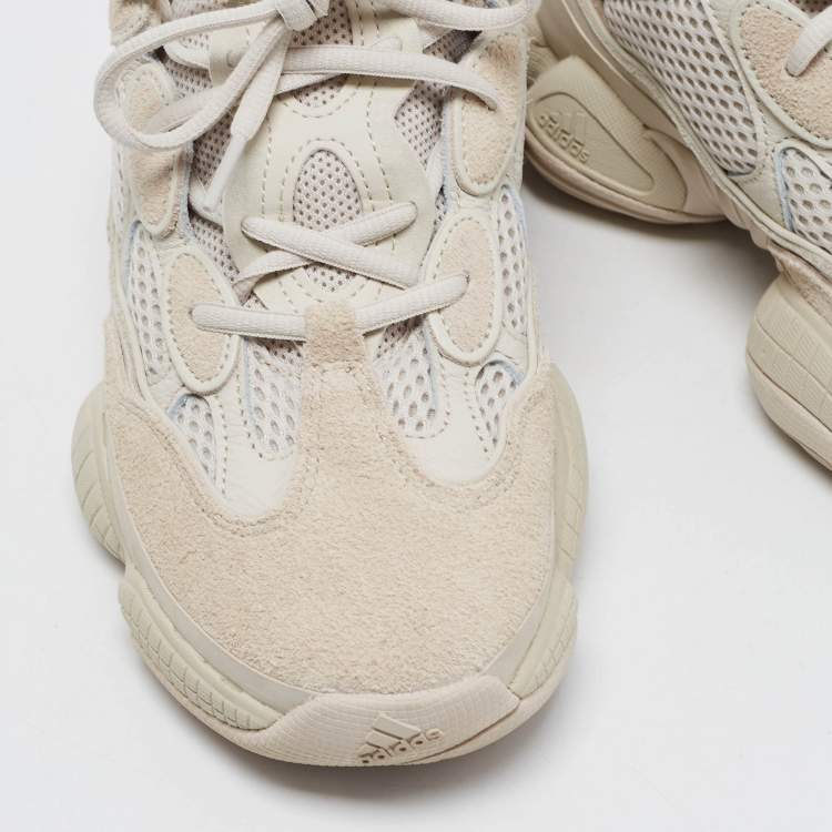 مملوكة مسبقًا Yeezy x Adidas Light Grey Suede and Mesh Yeezy 500 Blush Sneakers Size 39 1/3