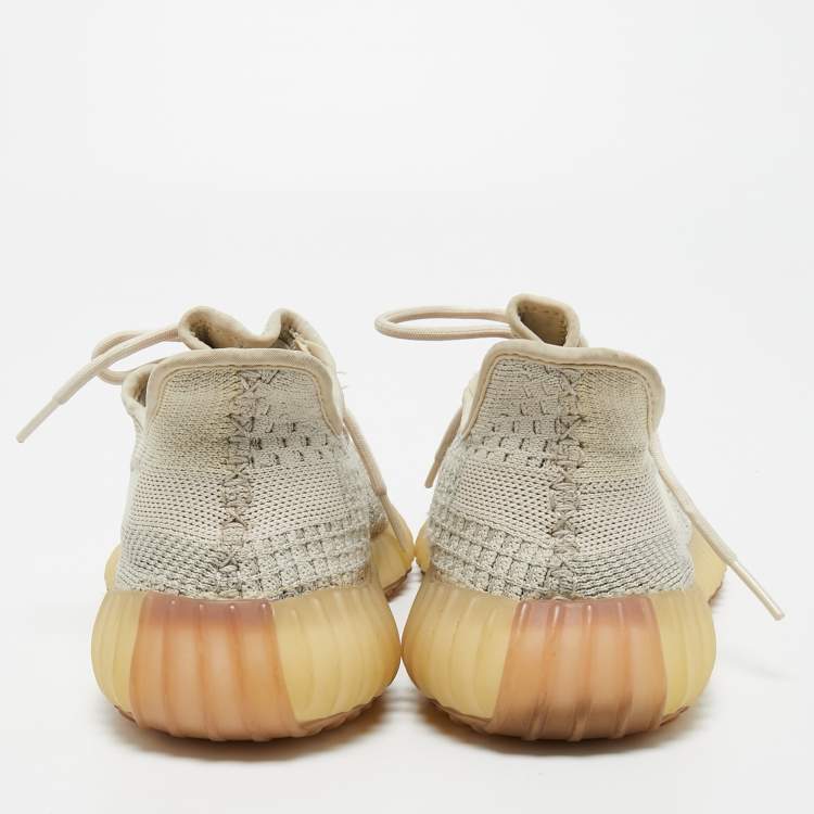مملوكة مسبقًا Yeezy x Adidas Beige Fabric Boost 350 V2 Yeshaya Sneakers Size 41 1/3