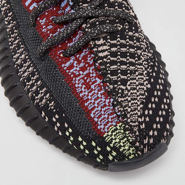 Pre Owned Yeezy x Adidas Multicolor Knit Fabric Boost 350 V2 Yecheil (Non-Reflective) Sneakers Size 38
