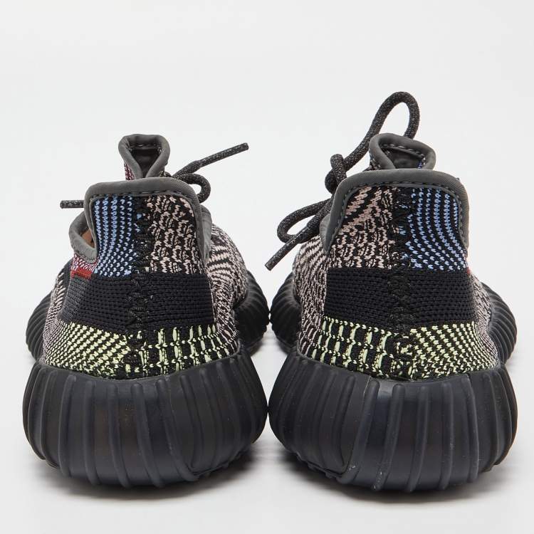 Pre Owned Yeezy x Adidas Multicolor Knit Fabric Boost 350 V2 Yecheil (Non-Reflective) Sneakers Size 38