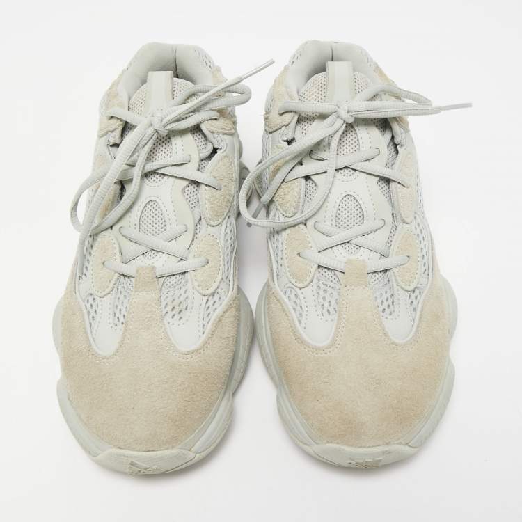 Pre Owned Yeezy x Adidas Blue Fabric and Leather Yeezy 500 Blush Sneakers Size 41 1/3