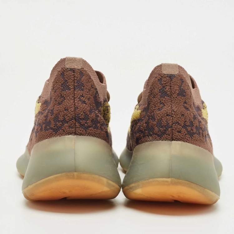 Pre Owned Yeezy x Adidas Tricolor Knit Fabric Boost 380 Lmnte Sneakers Size 36 2/3
