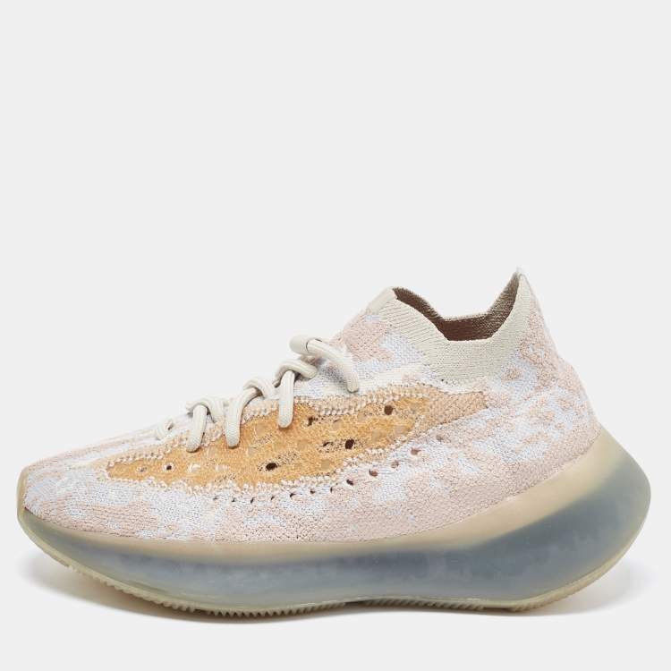 مملوكة مسبقًا Yeezy x adidas Pepper Knit Fabric Boost 380 Mist Reflective Low Top Sneakers Size 38 ⅔