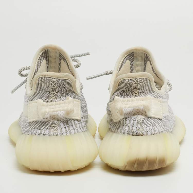مملوكة مسبقًا Yeezy x Adidas Two Tone Knit Fabric Boost 350 V2 Static Sneakers Size 37 1/3