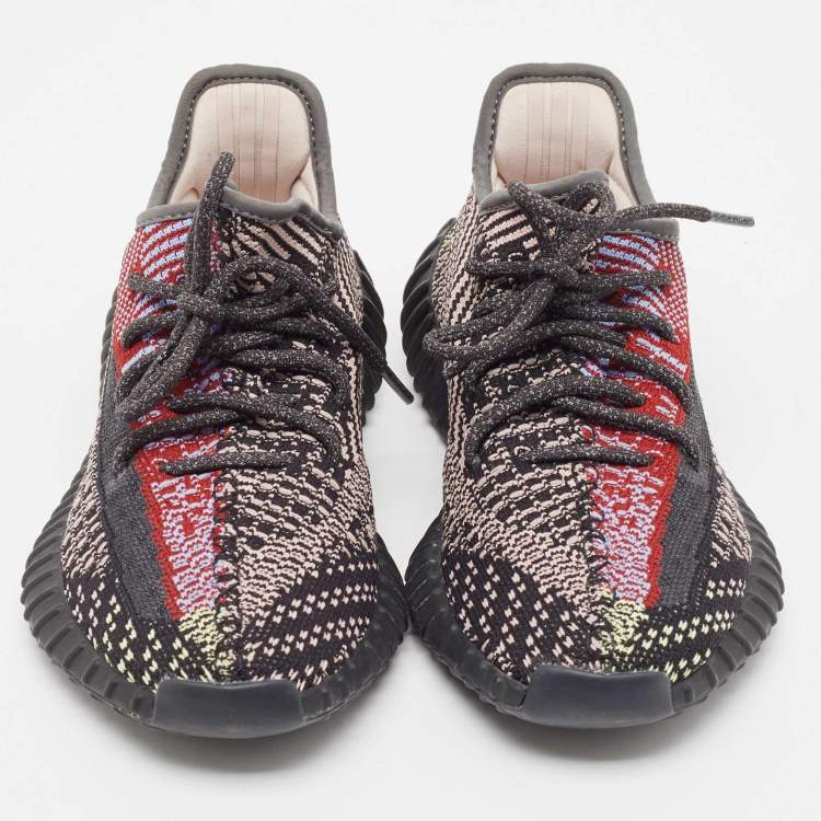 Pre Owned Yeezy x Adidas Multicolor Knit Fabric Boost 350 V2 Yecheil (Non-Reflective) Sneakers Size 38