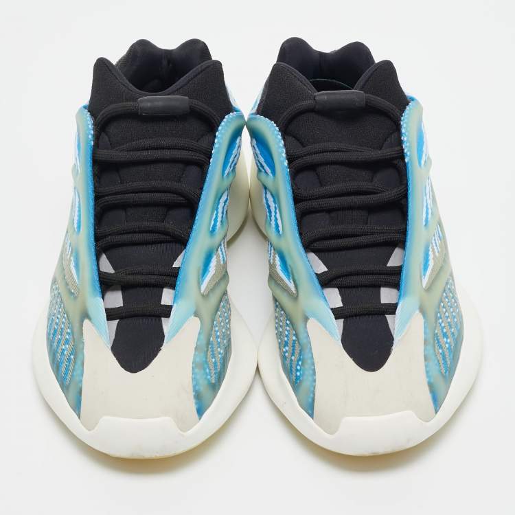 Pre Owned Yeezy x Adidas Blue Mesh and Rubber Boost 700 V3 Arzareth Sneakers Size 38