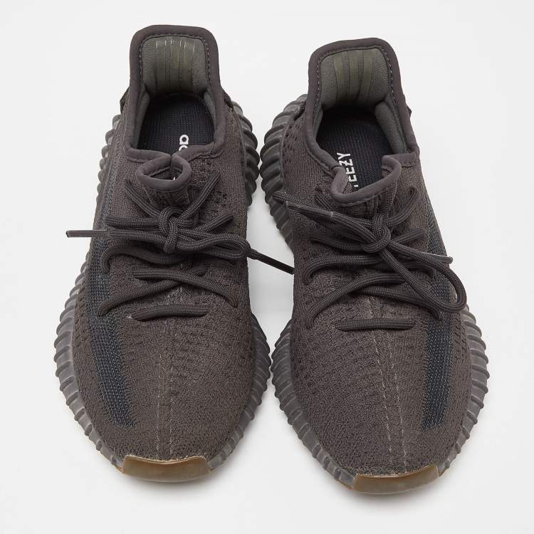 مملوكة مسبقًا Yeezy x Adidas Black Knit Fabric Boost 350 V2 Cinder Sneakers Size 38