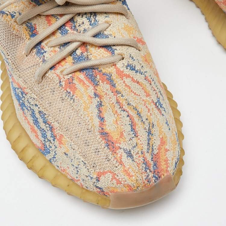 Pre Owned Yeezy x Adidas Multicolor Knit Fabric Boost 350 V2 Mx-Oat Sneakers Size 38 2/3