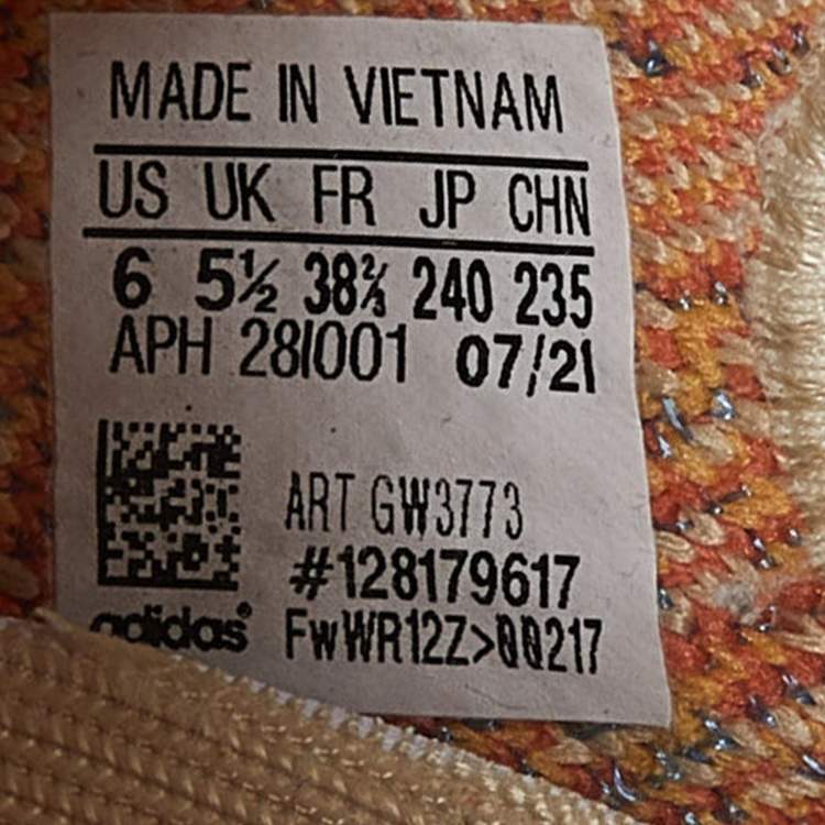 Pre Owned Yeezy x Adidas Multicolor Knit Fabric Boost 350 V2 Mx-Oat Sneakers Size 38 2/3