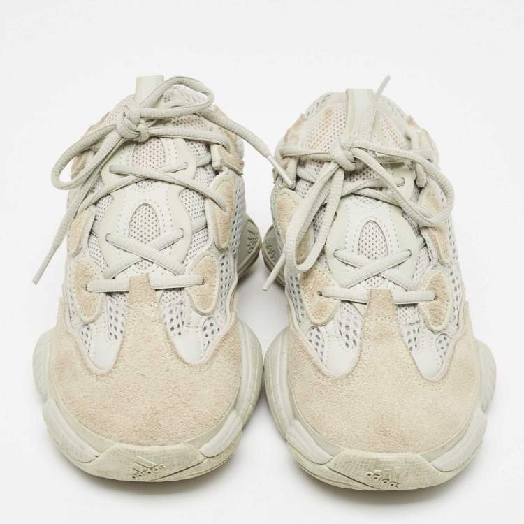 Pre Owned Yeezy x Adidas Grey Suede and Fabric Yeezy 500 salt Sneakers Size 38