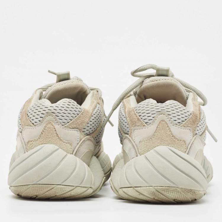 Pre Owned Yeezy x Adidas Grey Suede and Fabric Yeezy 500 salt Sneakers Size 38