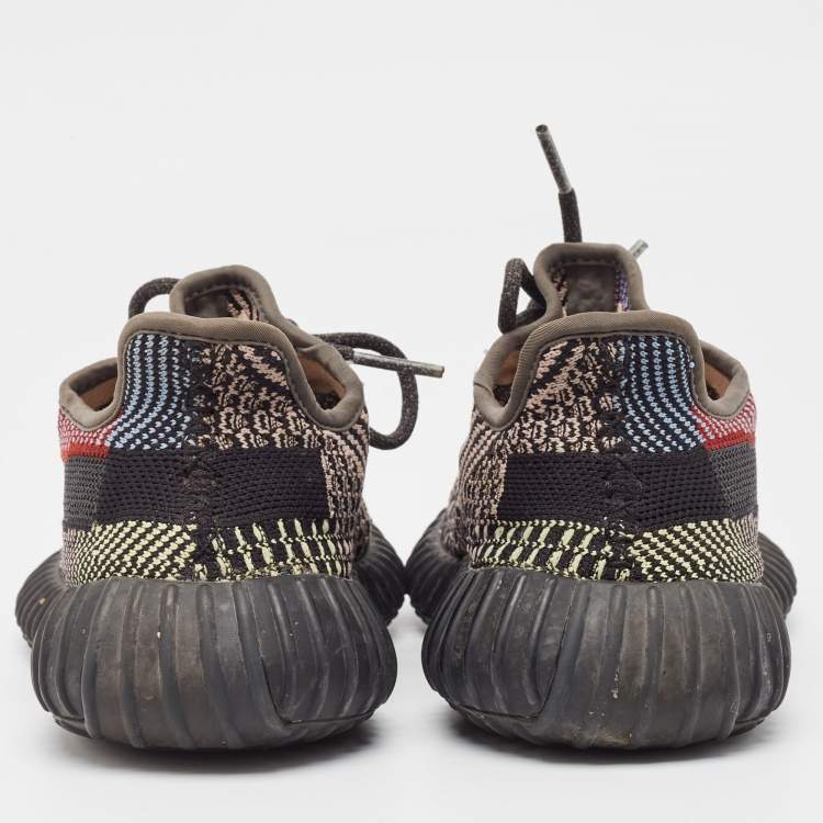 Pre Owned Yeezy x Adidas Multicolor Knit Fabric Boost 350 V2 yecheil Sneakers Size 36