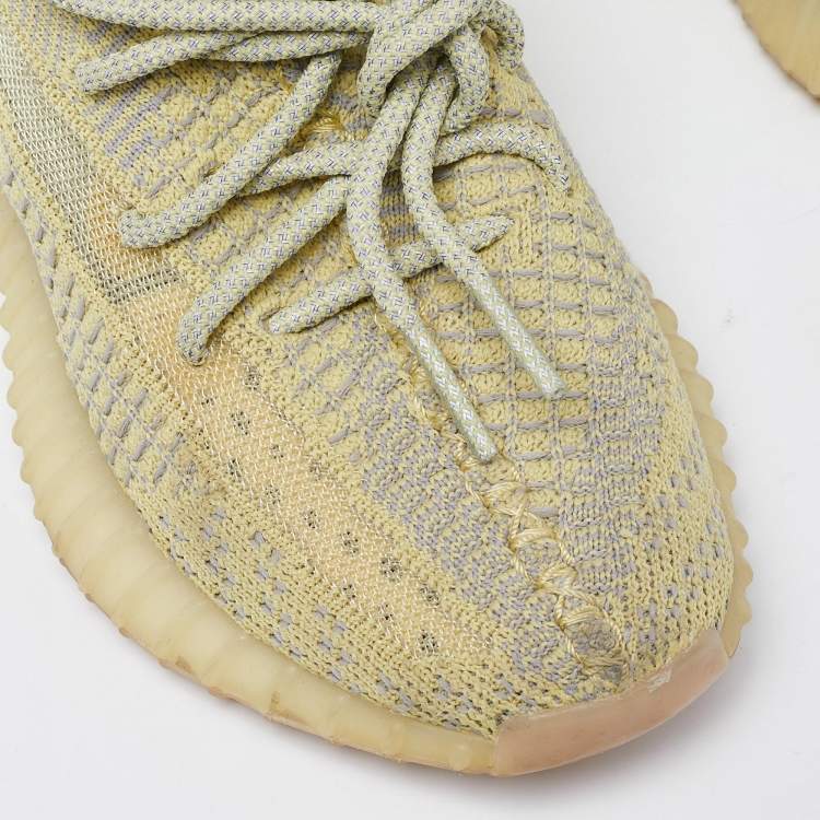 Pre Owned Yeezy x Adidas Two Tone Knit Fabric Boost 350 V2 Static Sneakers Size 36