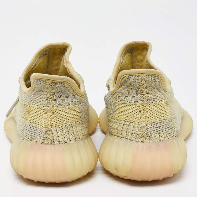 Pre Owned Yeezy x Adidas Two Tone Knit Fabric Boost 350 V2 Static Sneakers Size 36