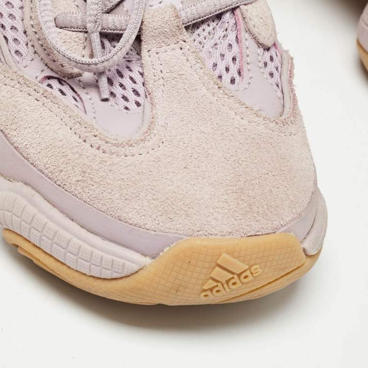 Pre Owned Yeezy x Adidas Purple Suede and Fabric Yeezy 500 Sneakers Size 38