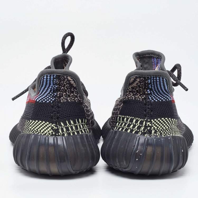 Pre Owned Yeezy x Adidas Multicolor Knit Fabric Boost 350 V2 Yecheil (Non-Reflective) Sneakers Size 38.5