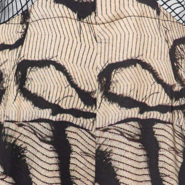 Pre Owned Yigal Azrouel Multicolor Abstract Print Strappy Cropped Jumpsuit M