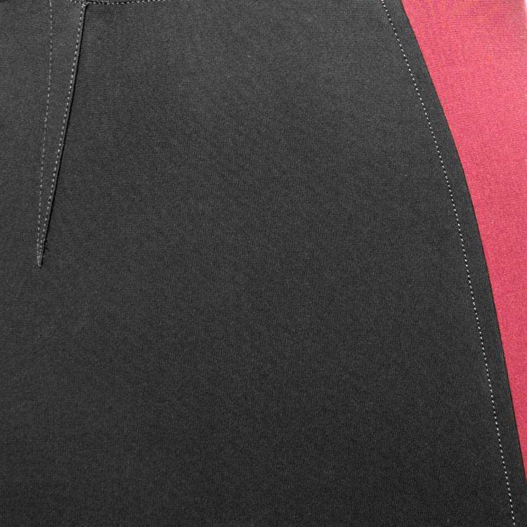 Pre Owned Yigal Azrouel Burgundy Stretch Knit Mesh Patch Detail Dress S