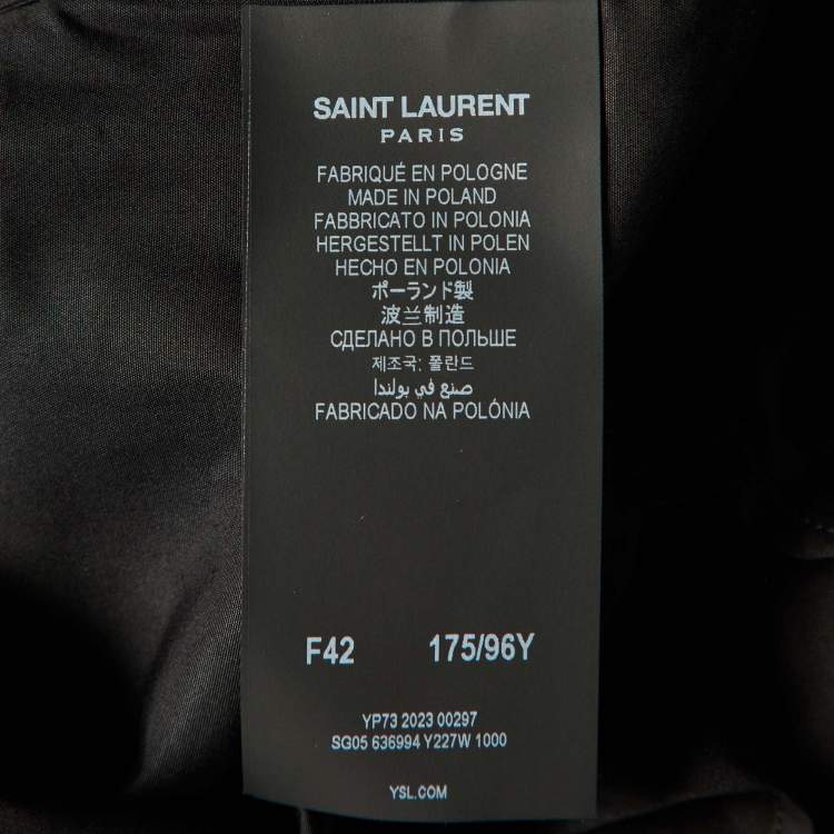 Pre Owned Saint Laurent Paris Black Cotton Button Front Shirt M