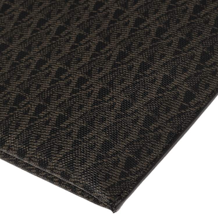 مملوكة مسبقًا Saint Laurent Brown Coated Canvas Monogram Zip Pouch